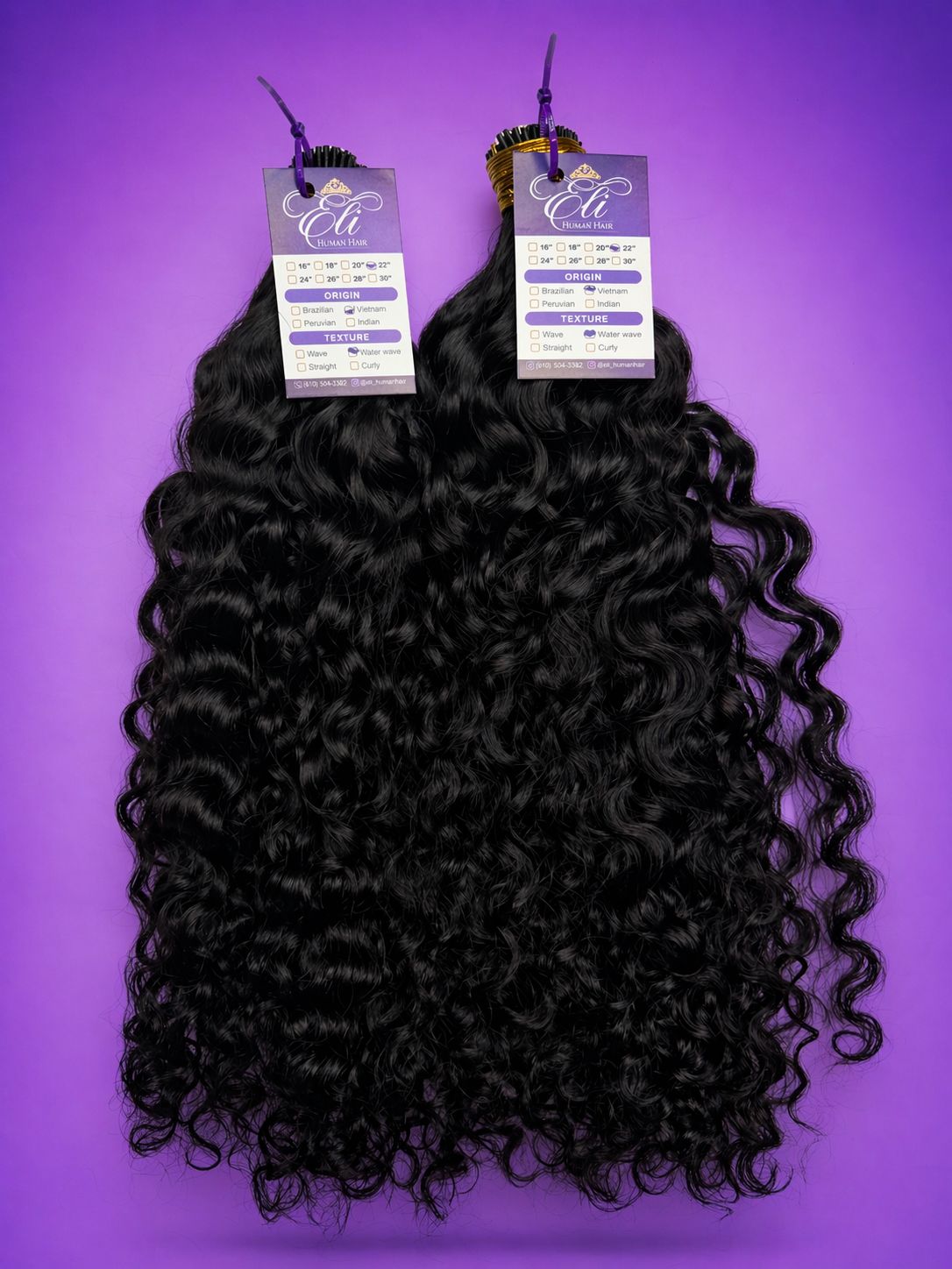 Hair Extensions Water Wavy I-Tip / Onda de Agua