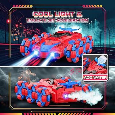 Cross-border Spider 6-wheel 8-wheel Remote Control Car Toy Drift Electric Tumbling Stunt Four-wheel Drive Boy Spray Toy Car