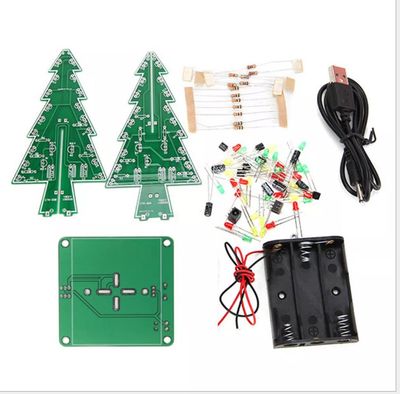 Christmas Tree DIY Colorful Flash Electronic Practice Handmade Kit Christmas Gift Ornament