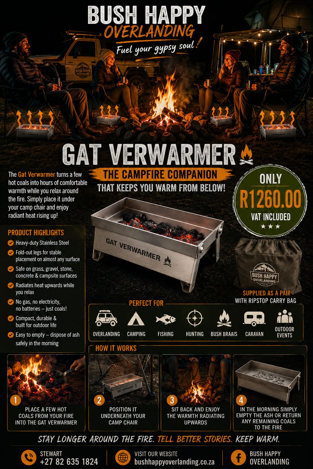 Bush Happy Overlanding "Gat Verwarmer"