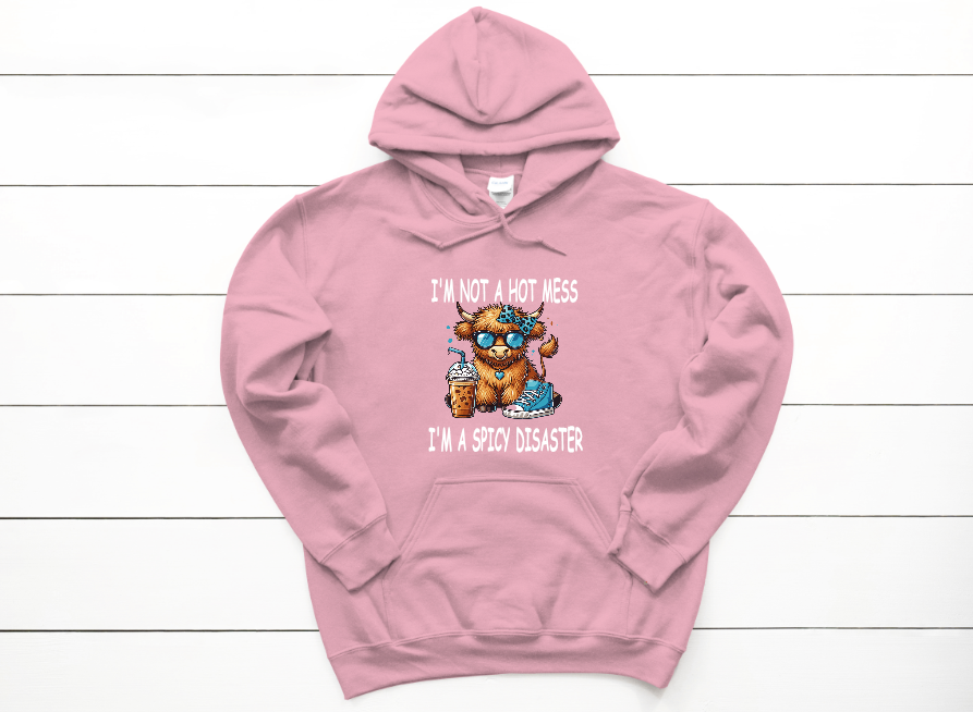 Spicy Disaster Highland Cow Hoodie