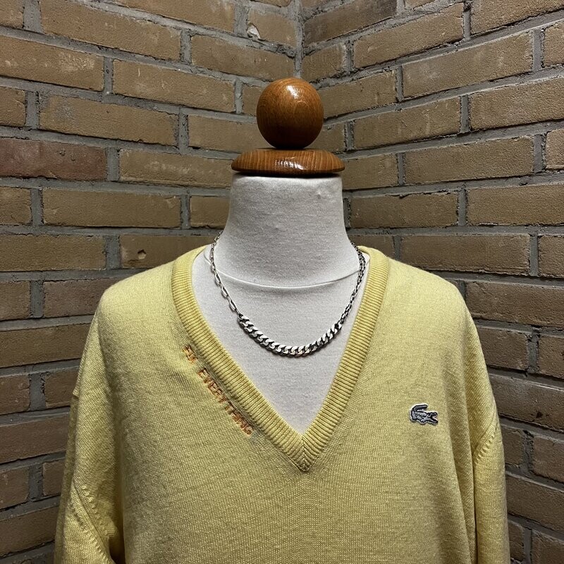 Yellow Lacoste V-Neck