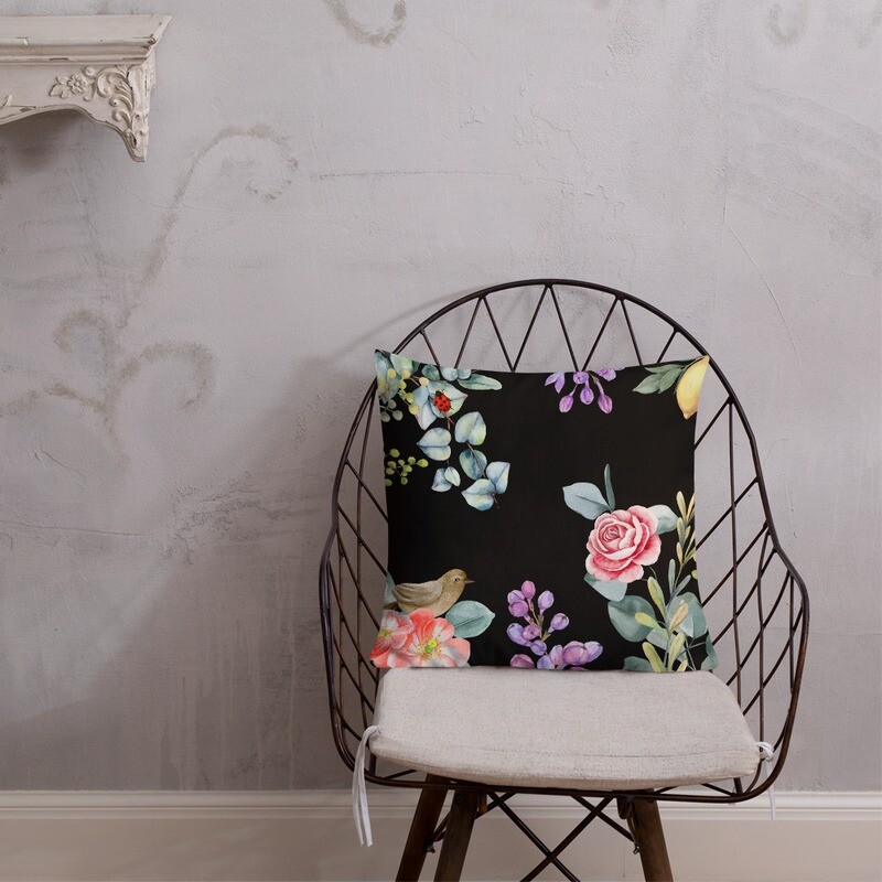 Dark Bloom pillow