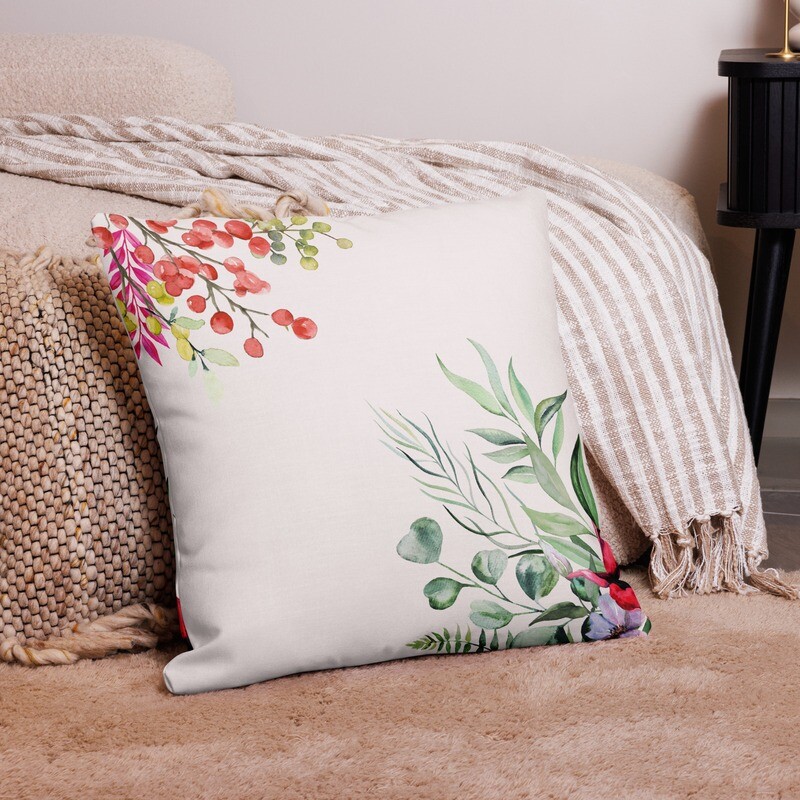 Light Floral Pillow