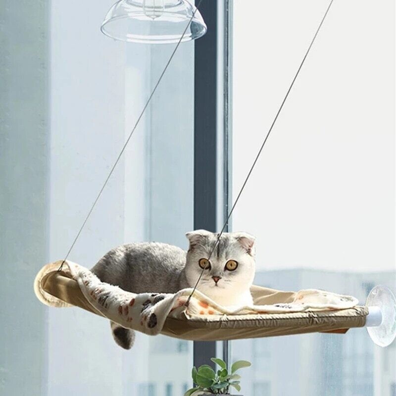 Hanging Cat Bed Pet Cat Hammock Cats Bed House Kitten Climbing Frame Sunny Window Seat Nest Bearing 20kg Pet Accessories