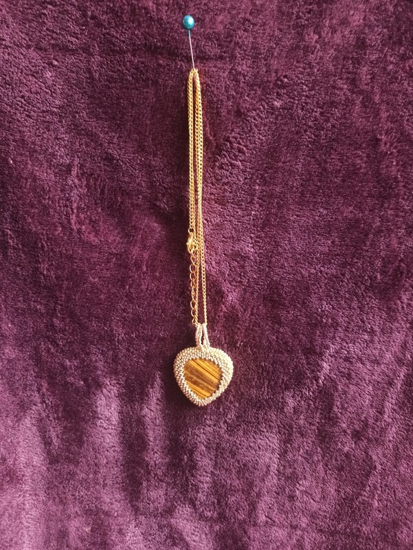 Ketting Tijgeroog met goud
