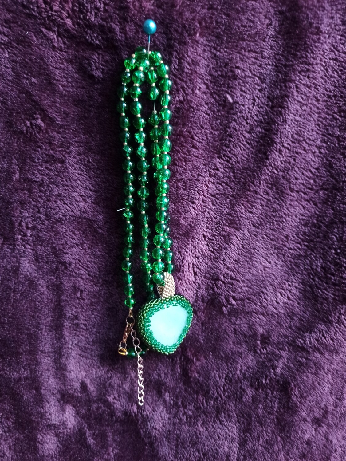 Ketting Groene Aventurijn met kraal hanger