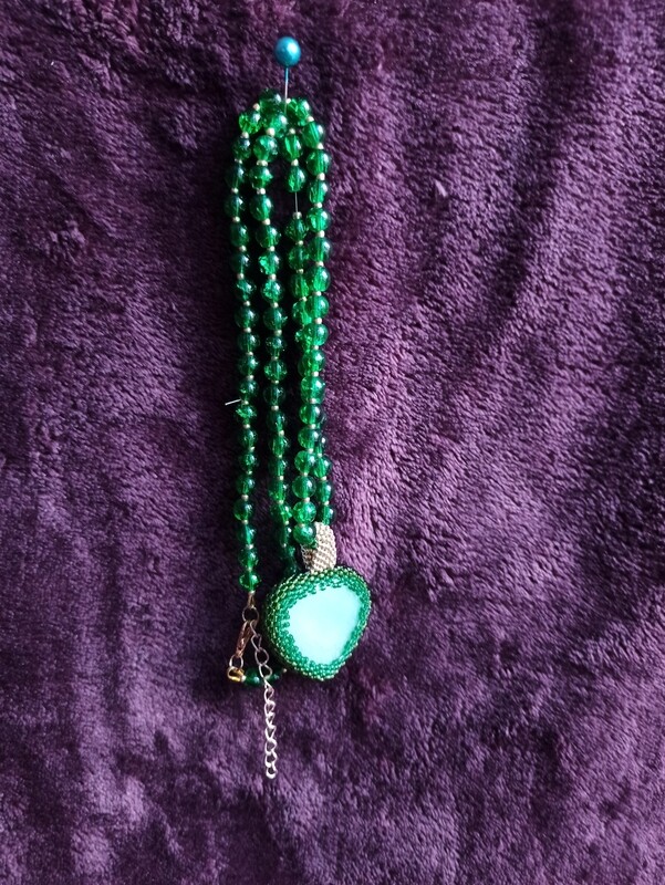 Ketting Groene Aventurijn met kraal hanger