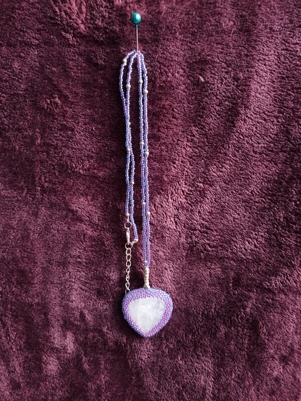Ketting Bergkristal met kraal hanger