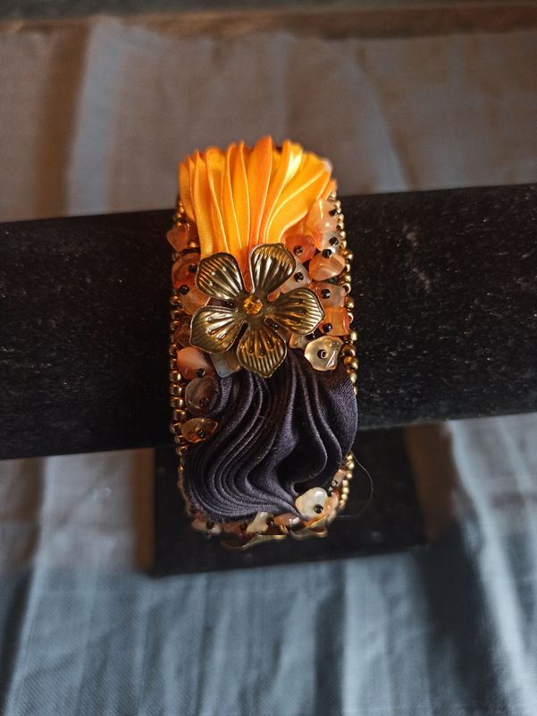 Armband Carneool met zwart