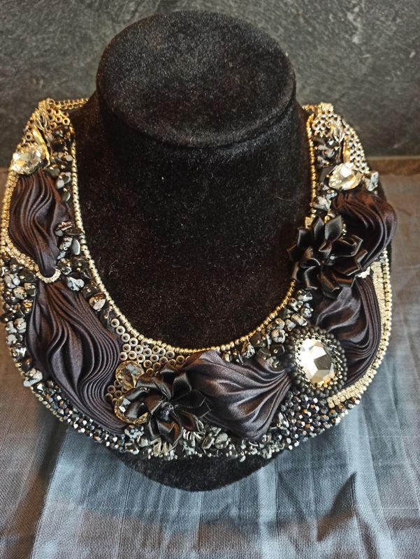 Ketting Sneeuwvlok Obsidiaan