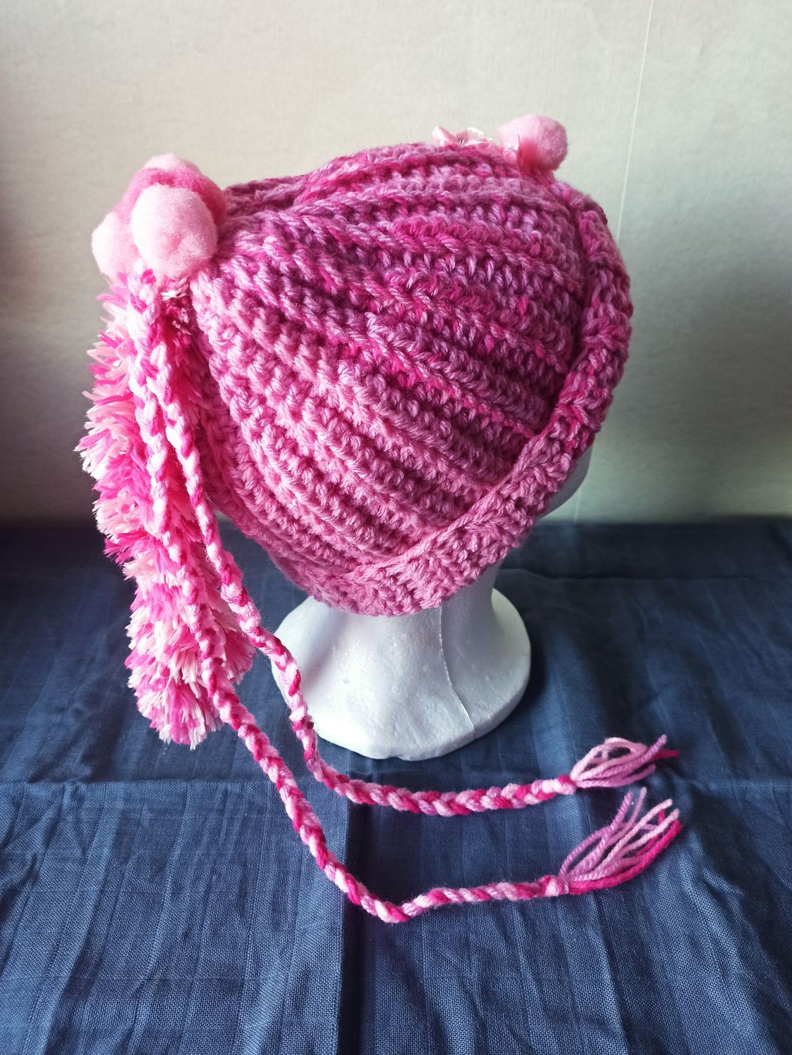 Elven wintermuts kind roze
