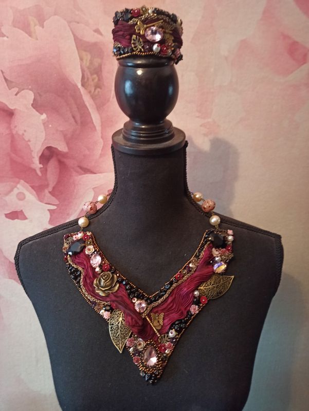 Sieradenset Bourgondisch Bordeaux