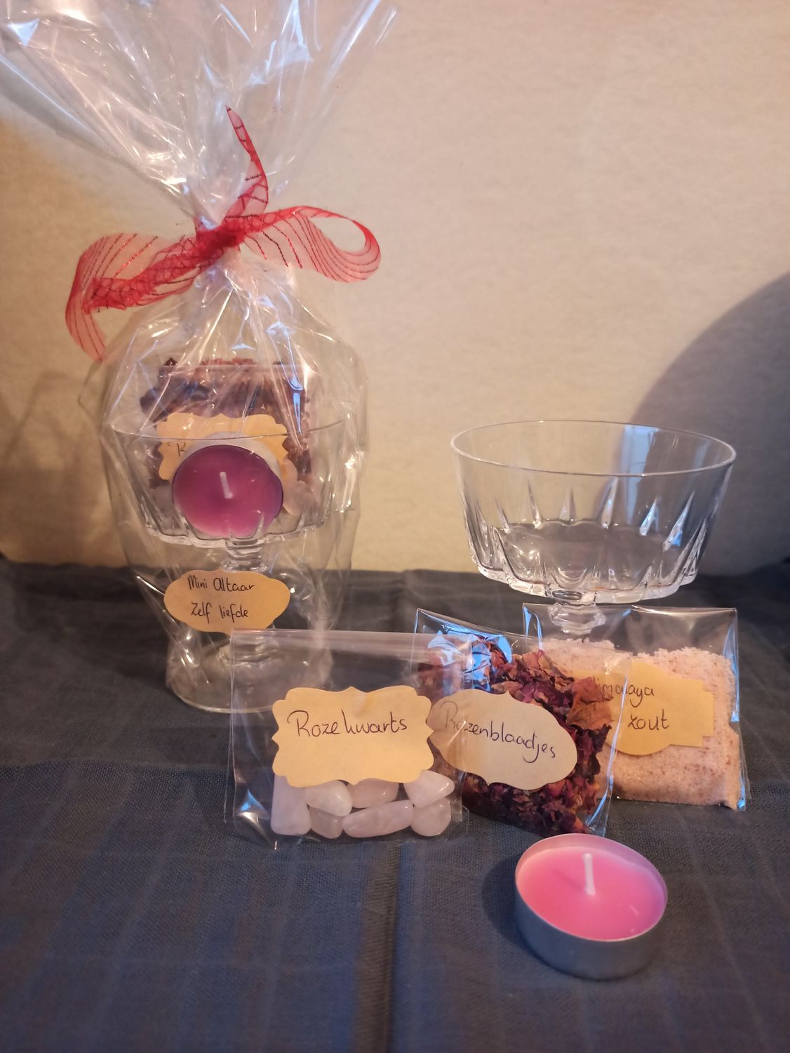 Mini altaar in glas Zelfliefde
