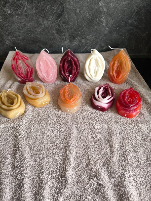 Kaars yoni diverse kleuren