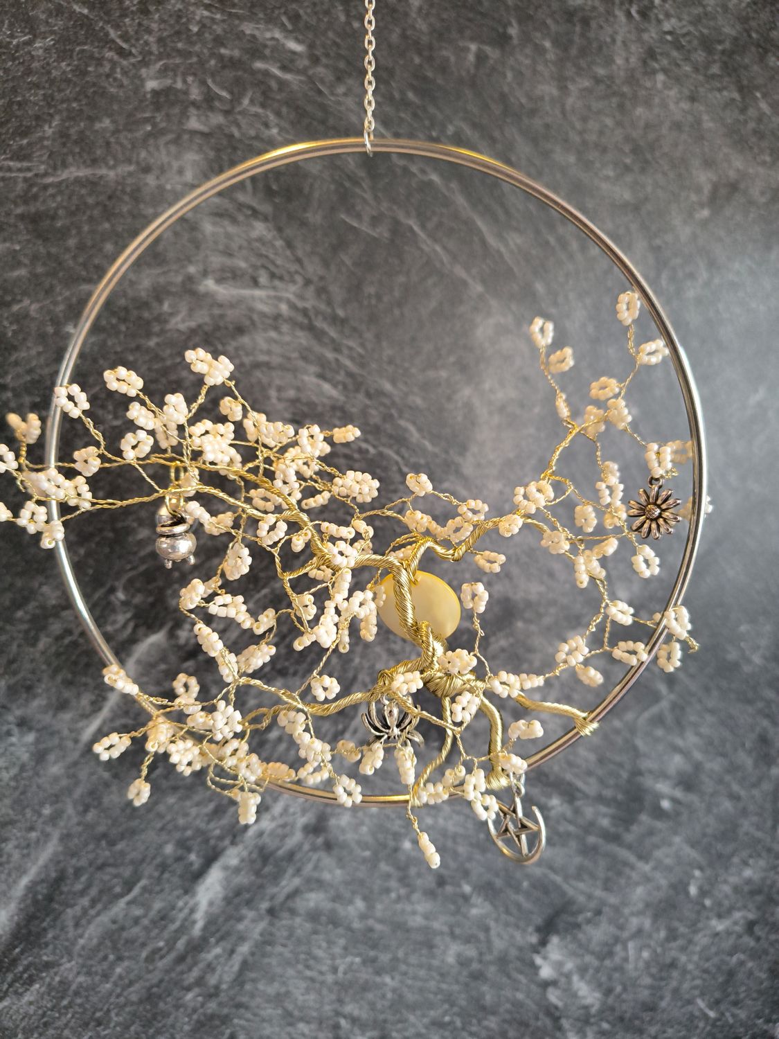 Elvenboom rond goud/crème