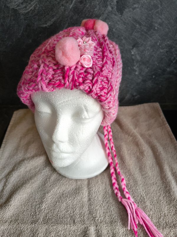 Muts dik roze