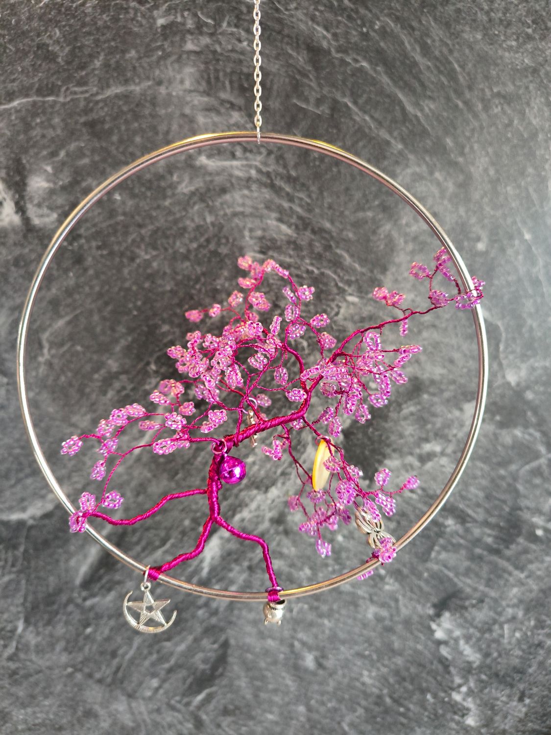 Elvenboom rond paars/fuchsia