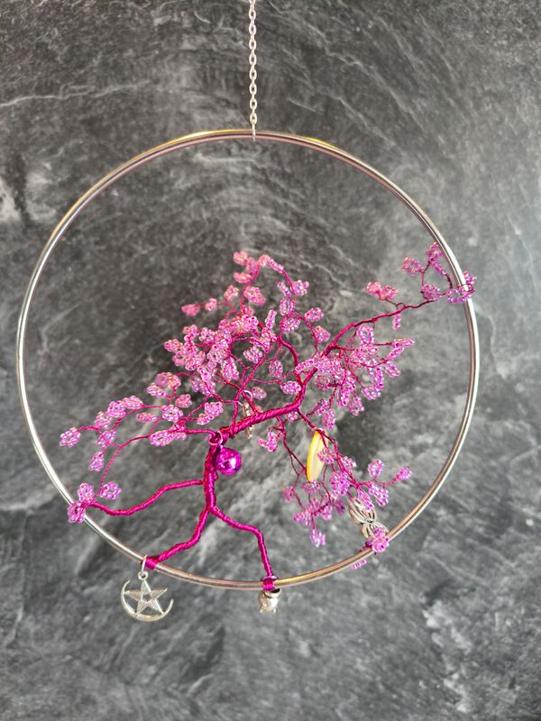 Elvenboom rond paars/fuchsia