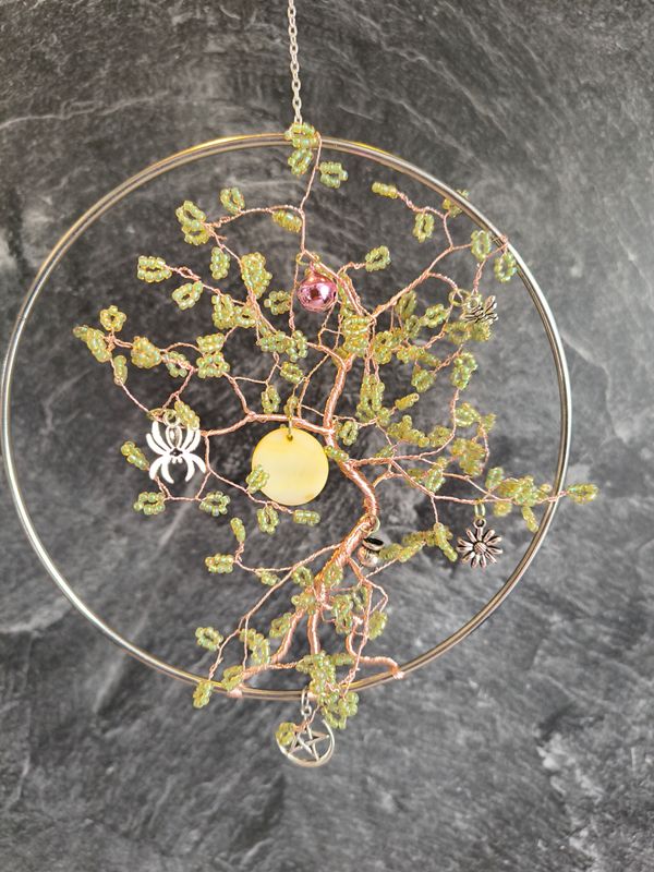 Elvenboom rond groen/rosegoud