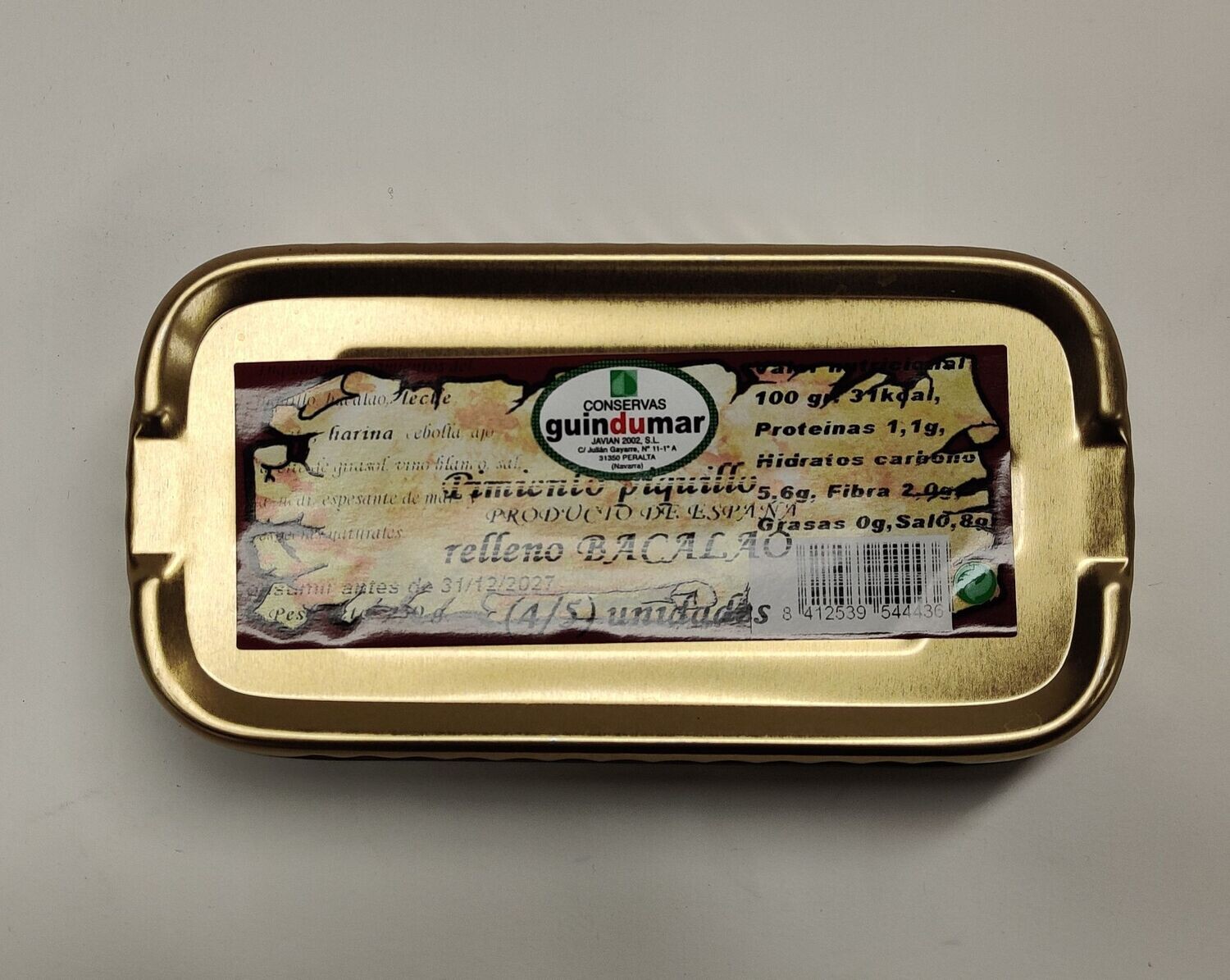 Pimiento relleno bacalao, 230 g