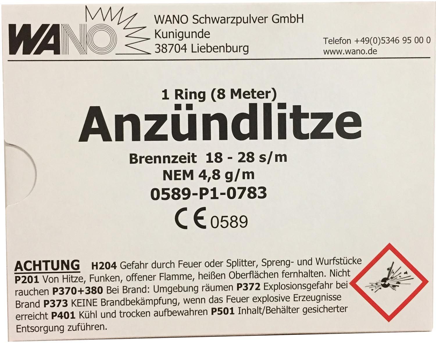 Nico - Anzündlitze 8m, Gelb