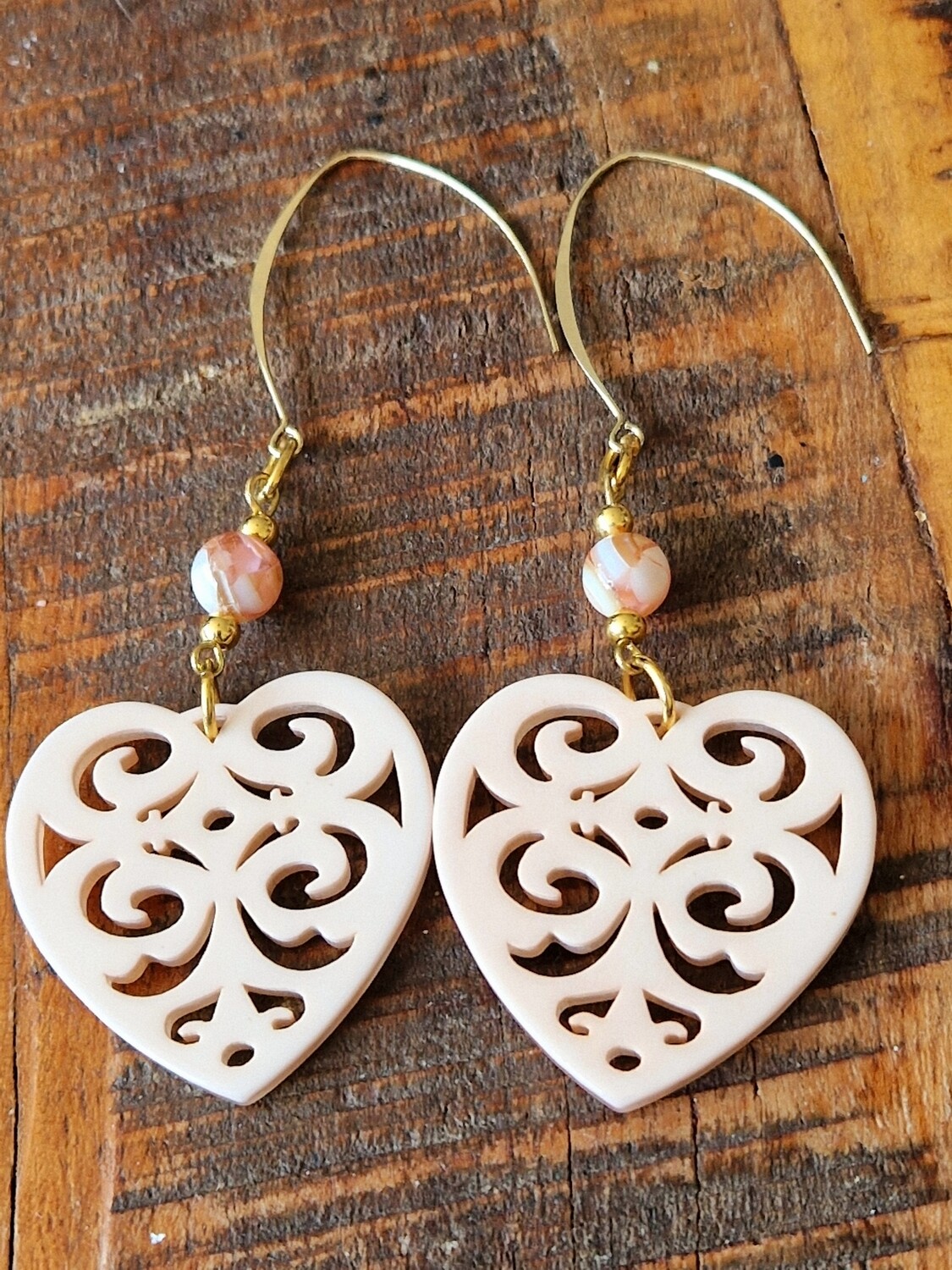 Goldplated heart soft pink