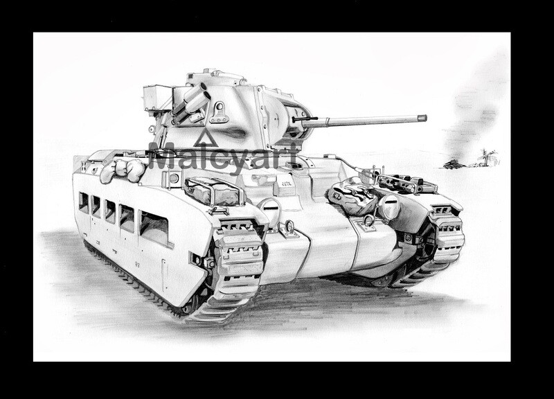 005 - A4 Mounted/Framed Print - Matilda II