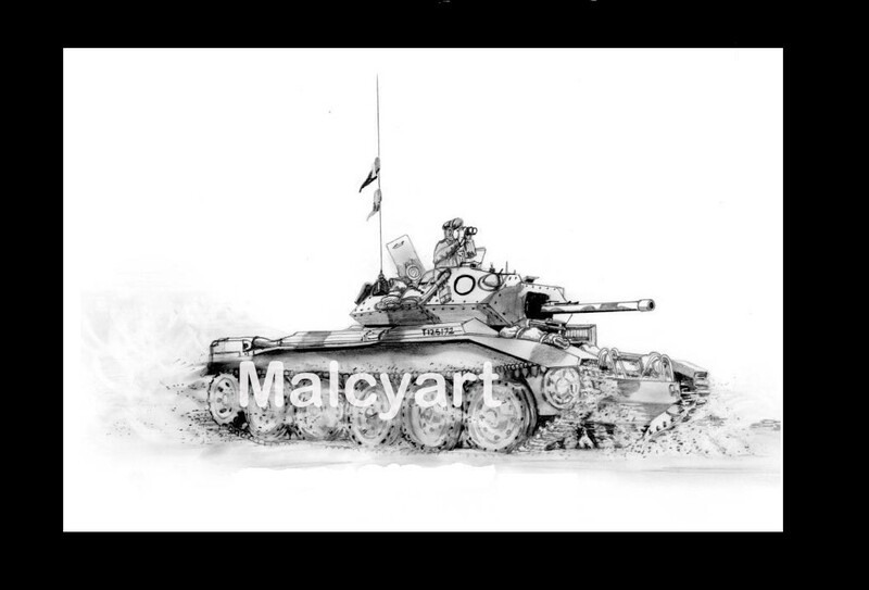 007 - A4 Mounted/Framed print - Cruiser Mk VI - Crusader