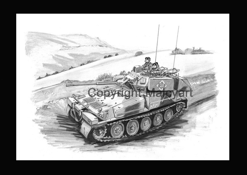 037 - A4 Mounted/Framed Print - CVR(T) Scimitar