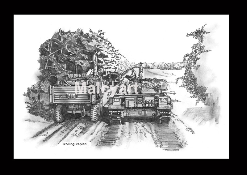 045 - A4 Mounted/Framed Print - 'Rolling replen 1'
