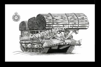 050 - A4 Mounted Print - Chieftain AVRE
