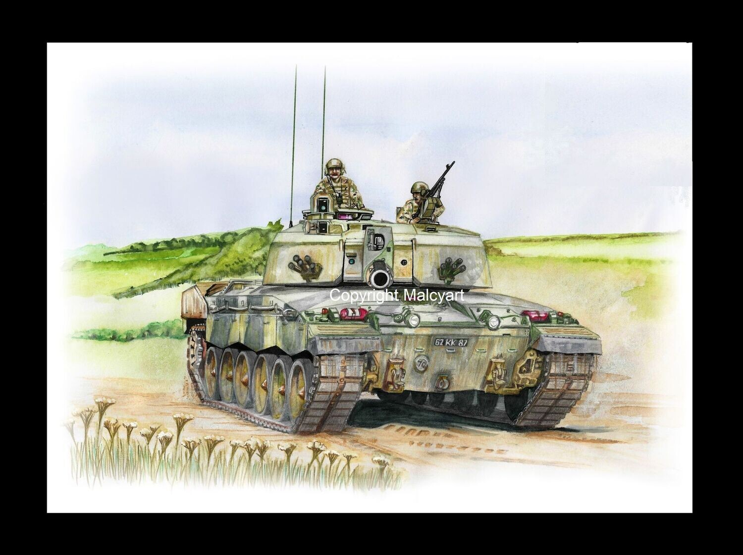062 - A4 Mounted/Framed Colour Print - Challenger 2
