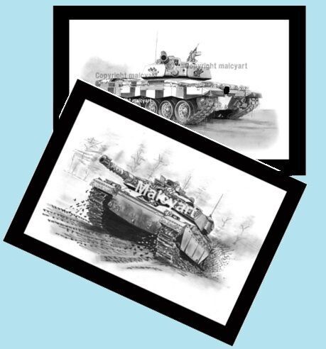 000b - UK Multiple - Two A4 Mounted and Framed Prints