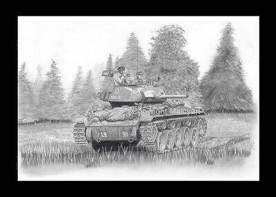 072 - A4 Mounted/Framed print - M24 Chaffee 072 - A4 Mounted/Framed print - M24 Chaffee