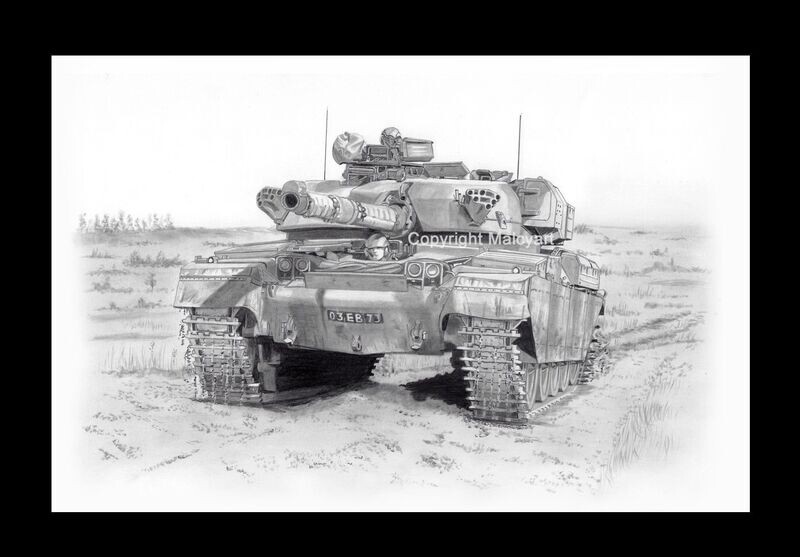 043 - A4 Mounted/Framed Print - Chieftain Mk11 (Stillbrew)