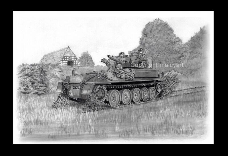 036 - A4 Mounted/Framed Print - NEW CVR(T) Scorpion