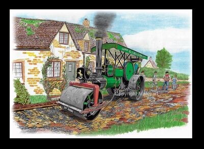 SD007 Aveling and Porter Road Roller
Signed & Mounted A3 Print