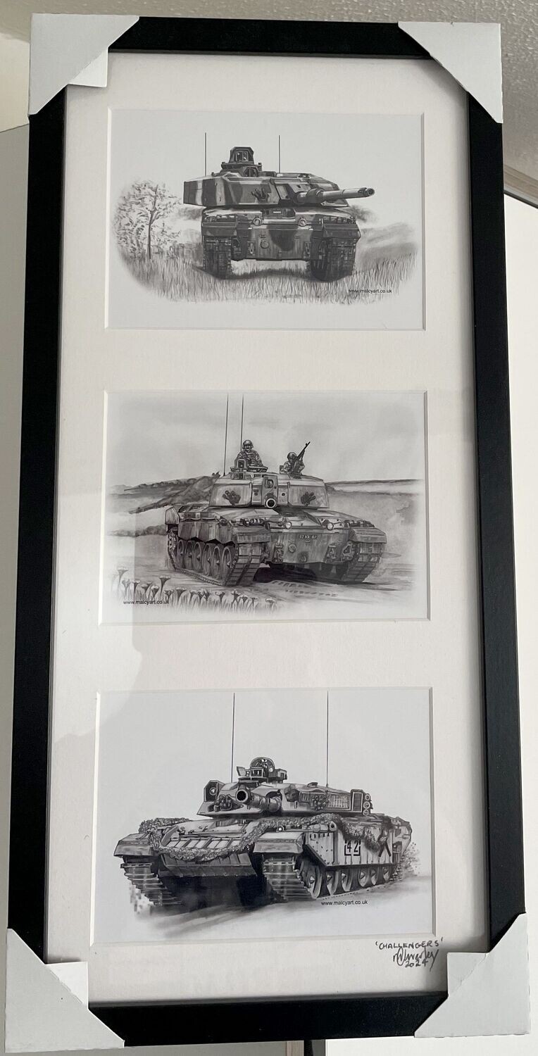 SP001 - UK - 3 Framed print montage 'Challenger Generations'