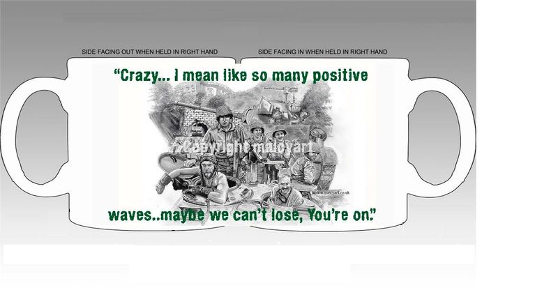 M041 - Kelly's 'Crazy positive waves'  -  Choose your name mug.