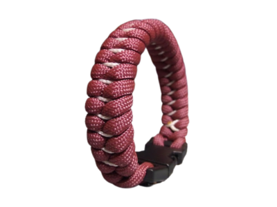 &quot;Maroon and White&quot; design (Lace Fishtail Weave Paracord Bracelet)