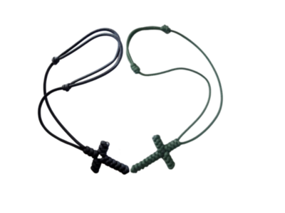 Adjustable Paracord Cross Necklace