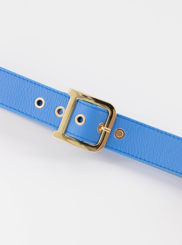 Blue Genuine  leather belt