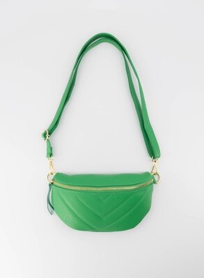 Green genuine leather bag
