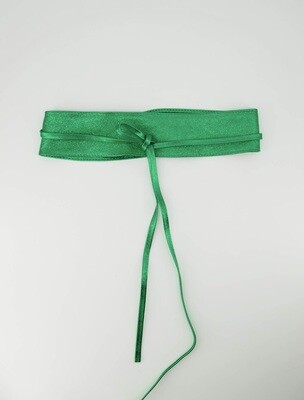 Green Genuine leather belt
