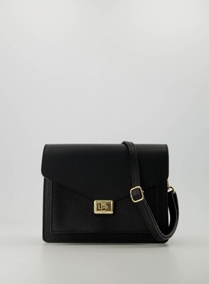 Black genuine leather bag