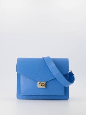 Blue genuine leather bag
