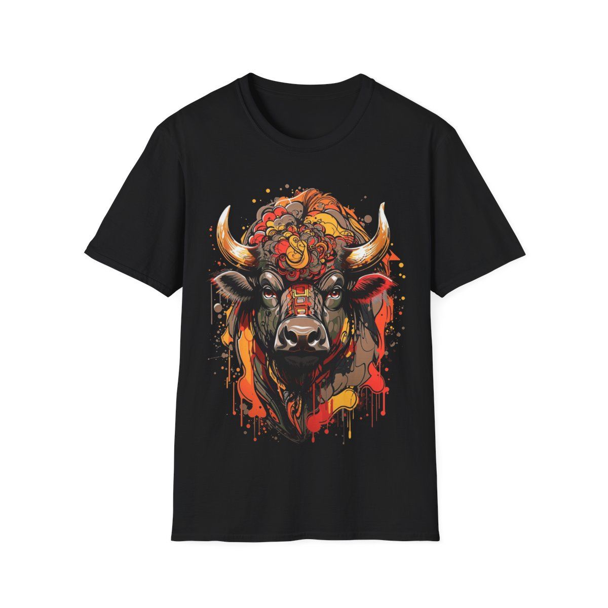 Bison head Softstyle T-Shirt