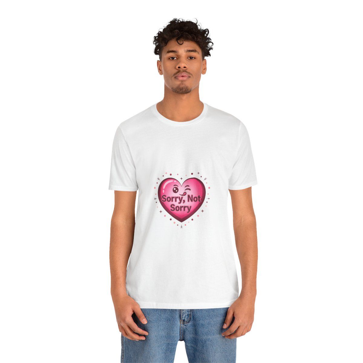 Sorry Not Sorry Heart Tee | anti love graphic, edgy heart tee