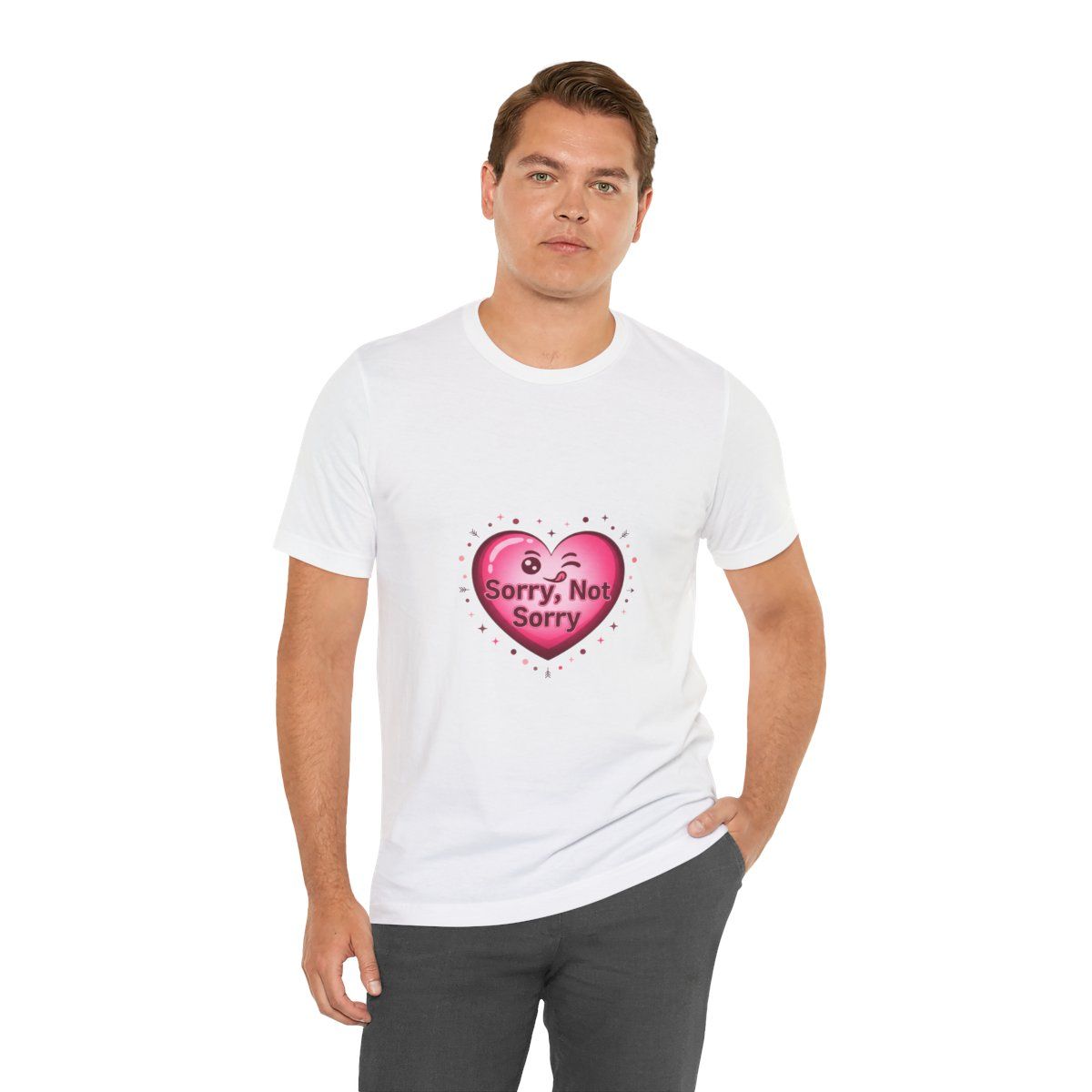 Sorry Not Sorry Heart Tee | anti love graphic, edgy heart tee